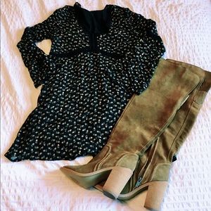 Wayf Bell Sleeve Paisley Print Dress